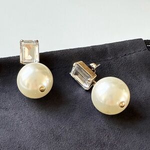 J. Crew Gem Pearl Drop Earrings